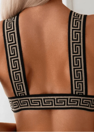 Bikini con Estampado Geométrico Dorado Ref. 0529 - Marea Bella Swimwear