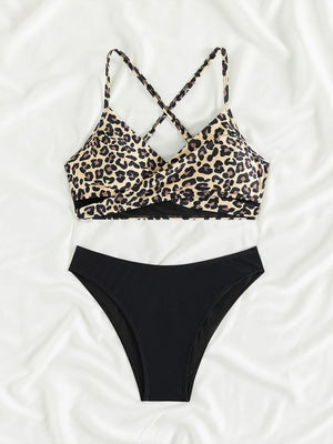 Bikini con Top Animal Print y Recortes Ref. 0525 - Marea Bella Swimwear
