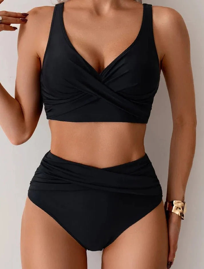 Bikini Cruzado con Cintura Alta Ref. 0522 - Marea Bella Swimwear