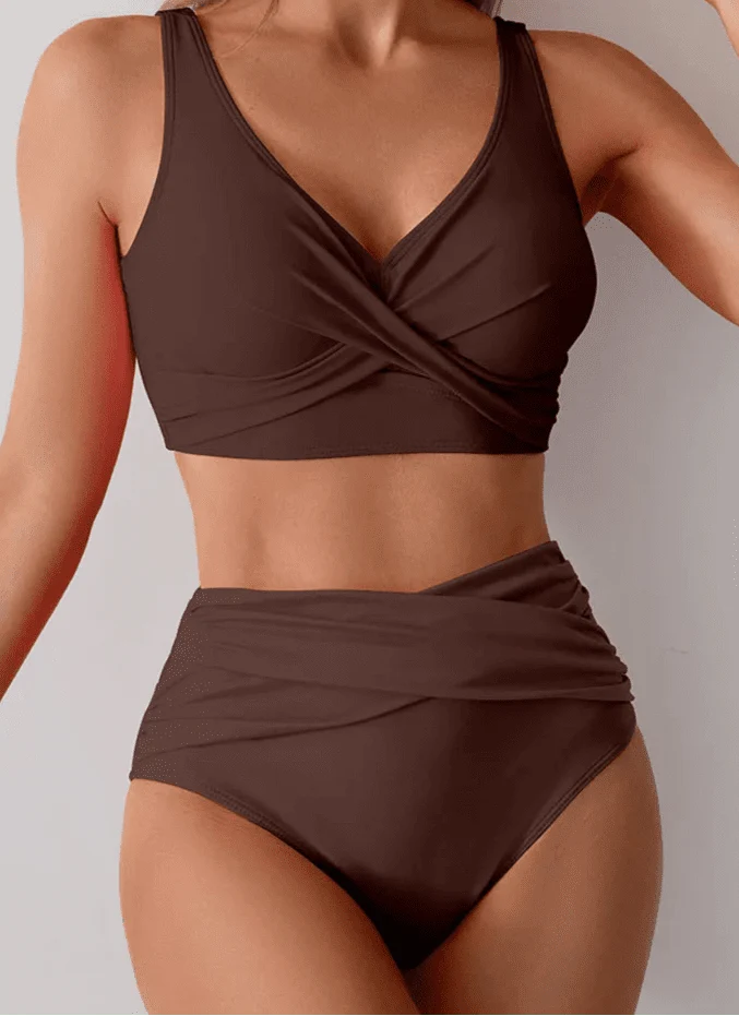 Bikini Cruzado con Cintura Alta Ref. 0522 - Marea Bella Swimwear