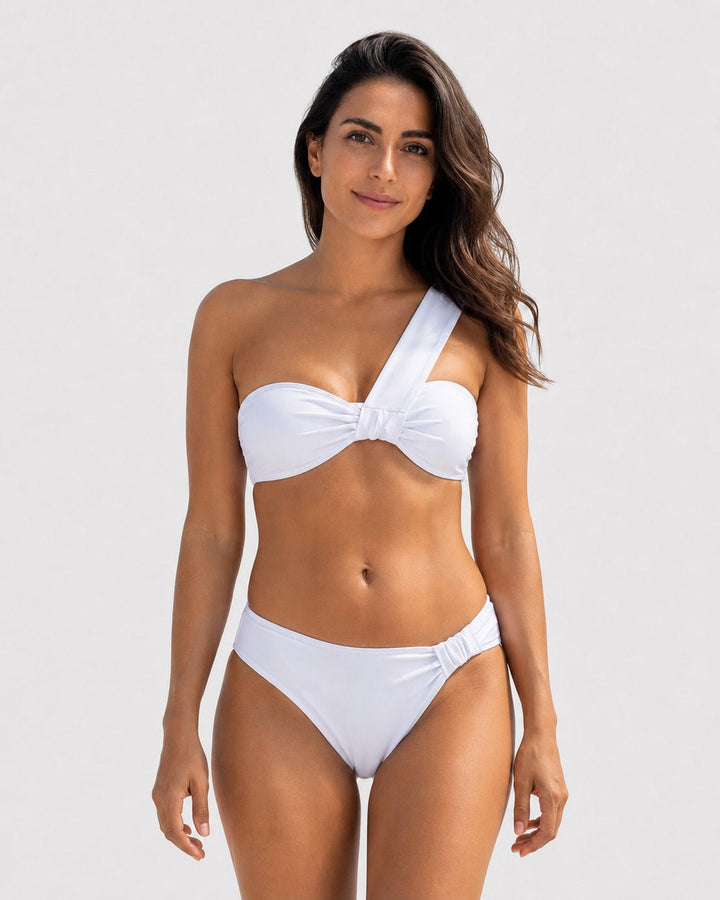 Bikini de Un Hombro con Detalle Retorcido Ref. 0755 - Marea Bella Swimwear