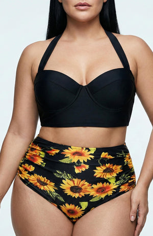 Bikini Plus Size con Lazo en el Cuello y cintura alta Ref: 0658 - Marea Bella Swimwear