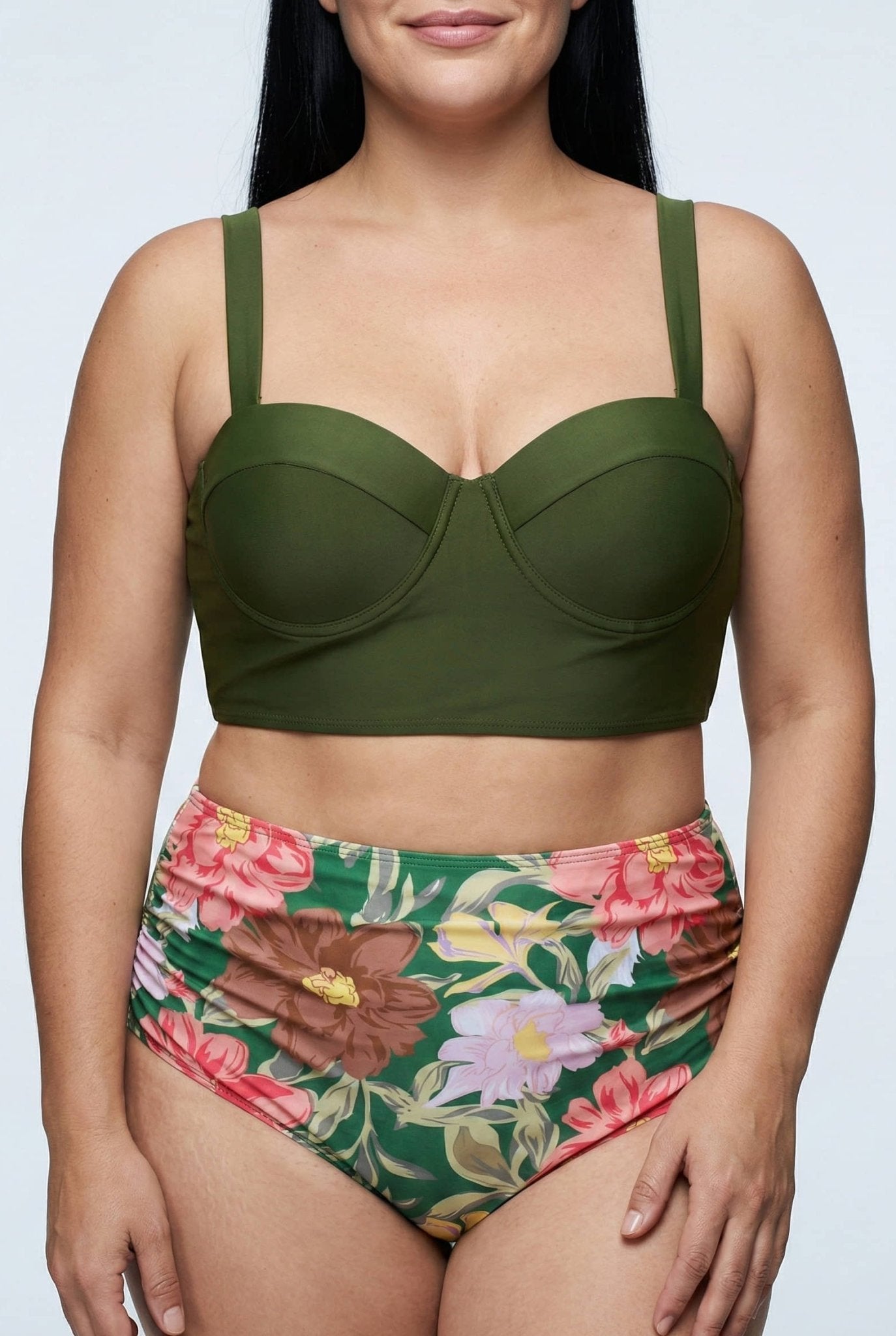 Bikini Plus Size con Lazo en el Cuello y cintura alta Ref: 0658 - Marea Bella Swimwear