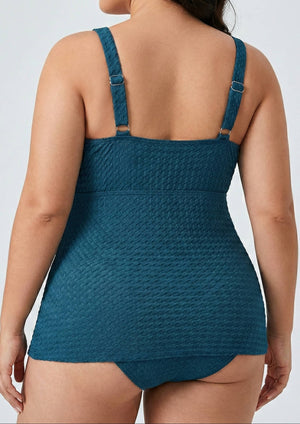 Bikini Plus Size con Volantes y Lazo Frontal Ref. 0659 - Marea Bella Swimwear