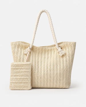 Bolso Tote con Asas Retorcidas y Estuche Exterior Ref. 0809 - Marea Bella Swimwear