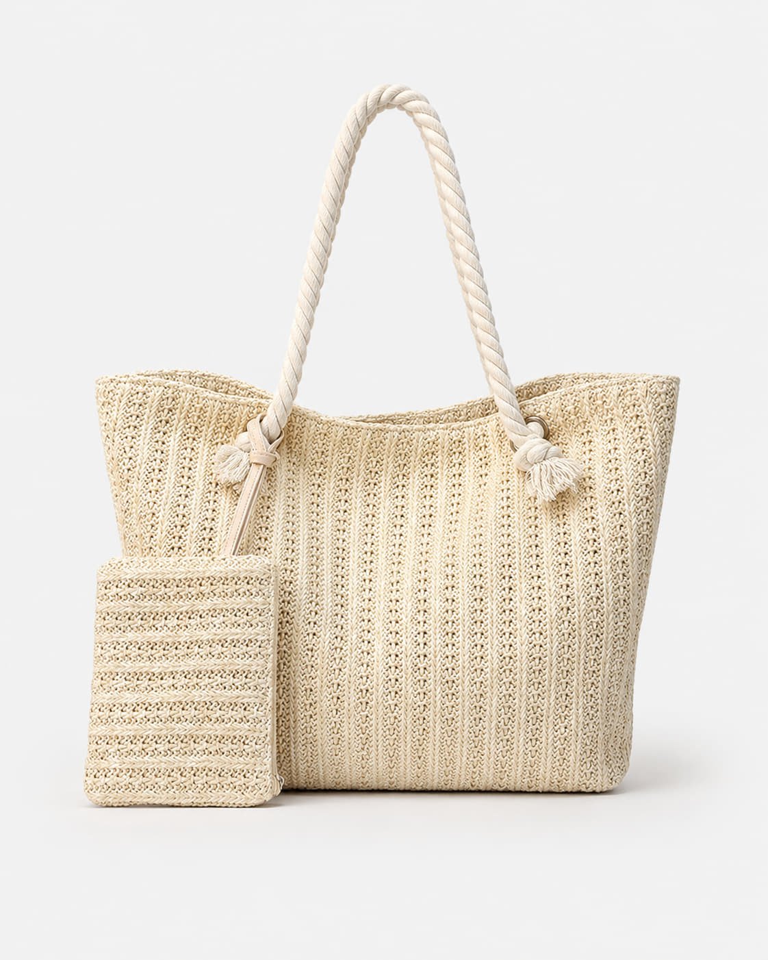 Bolso Tote con Asas Retorcidas y Estuche Exterior Ref. 0809 - Marea Bella Swimwear