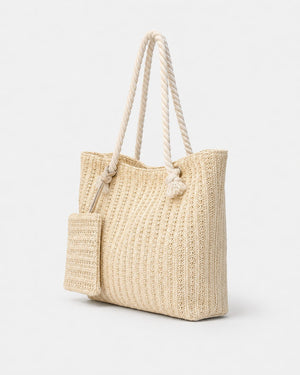 Bolso Tote con Asas Retorcidas y Estuche Exterior Ref. 0809 - Marea Bella Swimwear