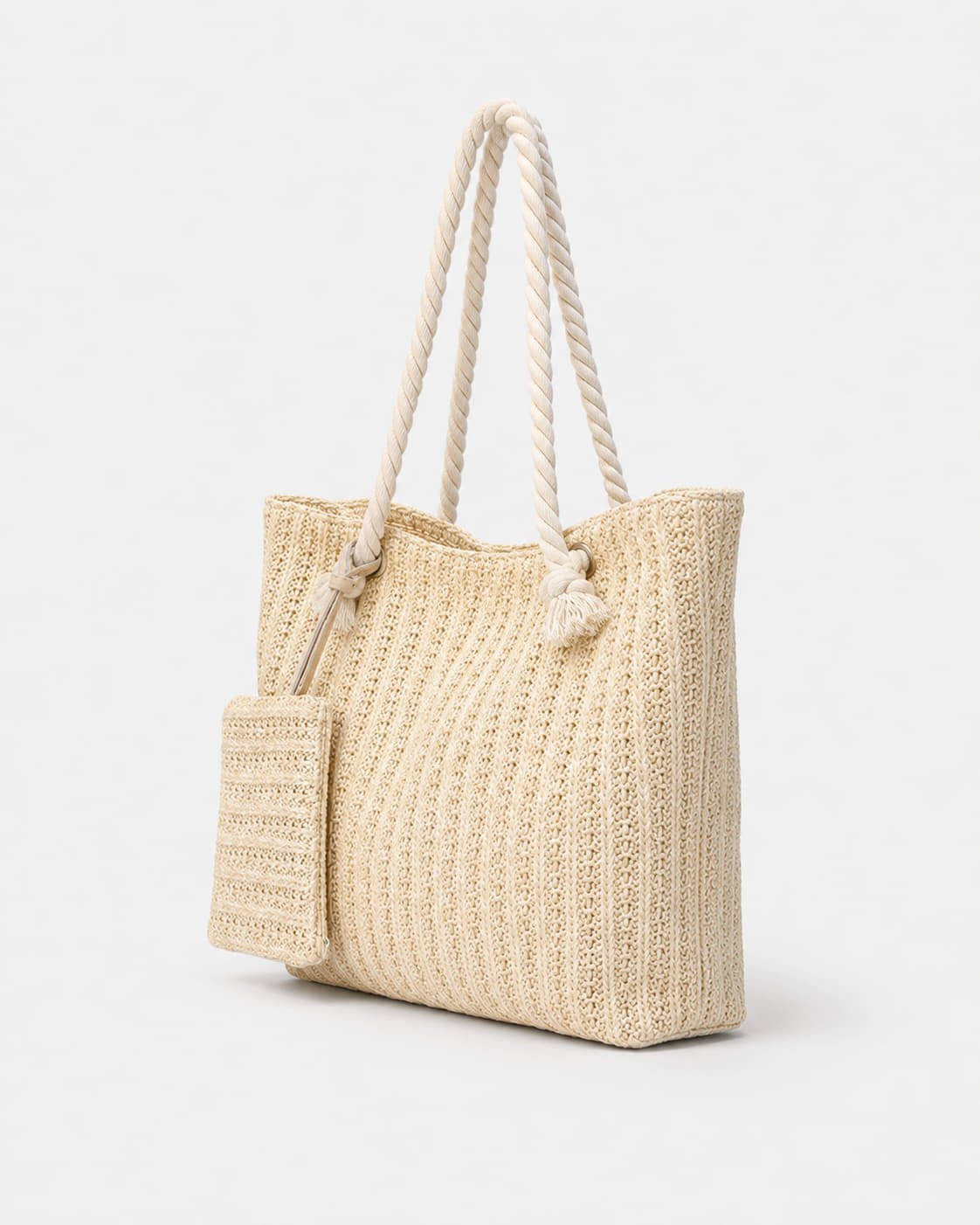 Bolso Tote con Asas Retorcidas y Estuche Exterior Ref. 0809 - Marea Bella Swimwear