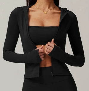 Chaqueta Deportiva con Capucha y Cierre Frontal Ref. 1085 - Marea Bella Swimwear