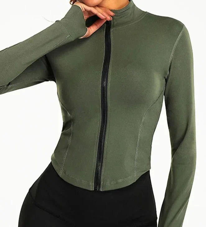 Chaqueta Deportiva con Cierre Frontal y Cuello Alto Ref. 1082 - Marea Bella Swimwear
