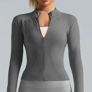 Chaqueta Deportiva con Cierre Frontal y Cuello Alto Ref. 1086 - Marea Bella Swimwear