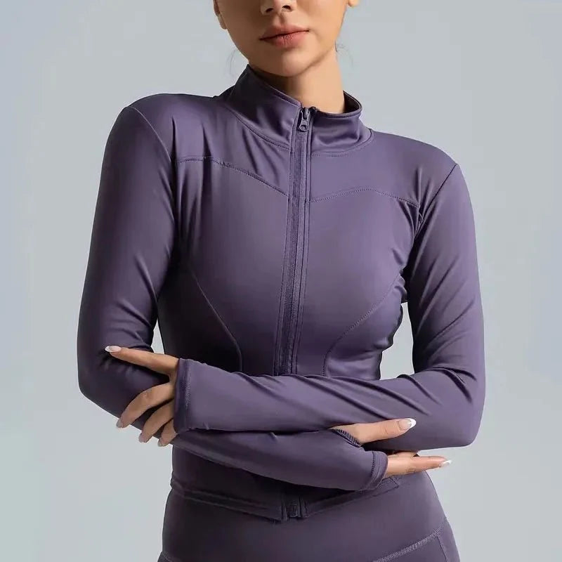 Chaqueta Deportiva con Cierre Frontal y Cuello Alto Ref. 1086 - Marea Bella Swimwear