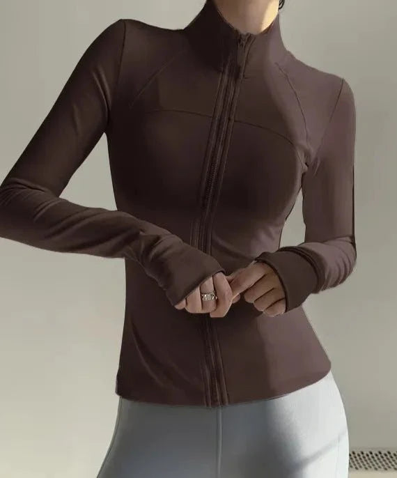 Chaqueta Deportiva con Cierre Frontal y Cuello Alto Ref. 1090 - Marea Bella Swimwear