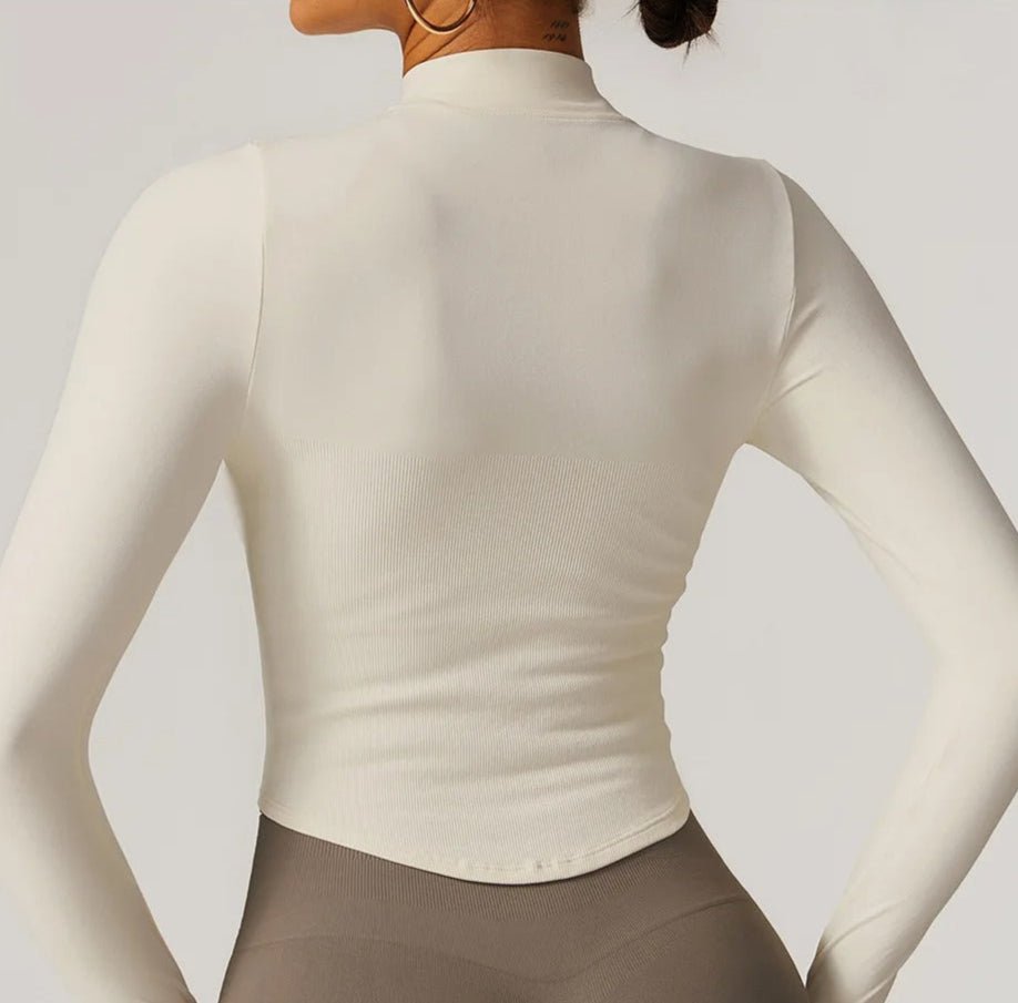 Chaqueta Deportiva Lisa con Cierre Frontal y Cuello Alto Ref. 1088 - Marea Bella Swimwear