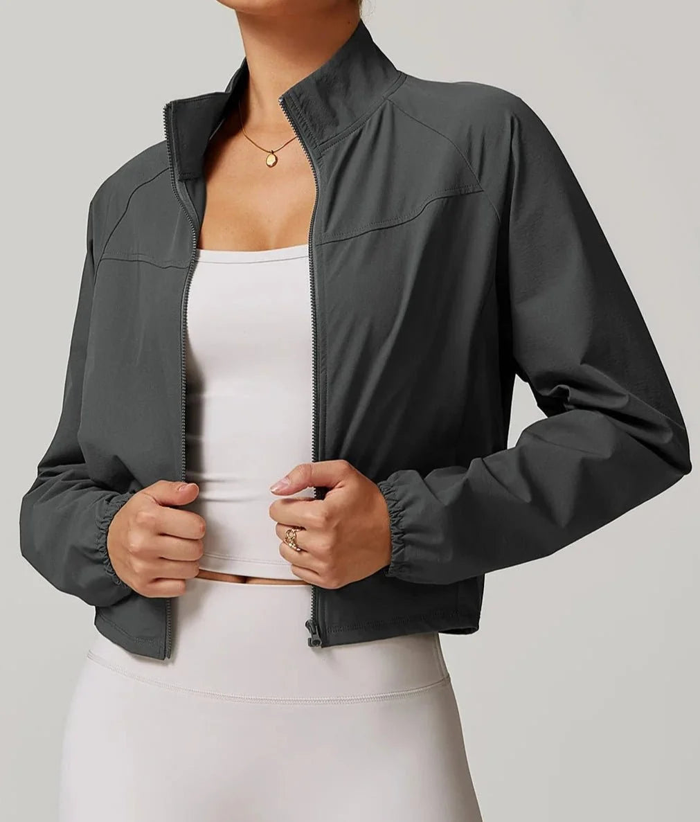 Chaqueta Deportiva Rompevientos con Cierre Frontal y Bolsillos Ref. 1080 - Marea Bella Swimwear