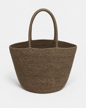 Bolso Cesta Amplia de Tejido de Rafia con Asas Dobles Ref. 0805 - Marea Bella Swimwear