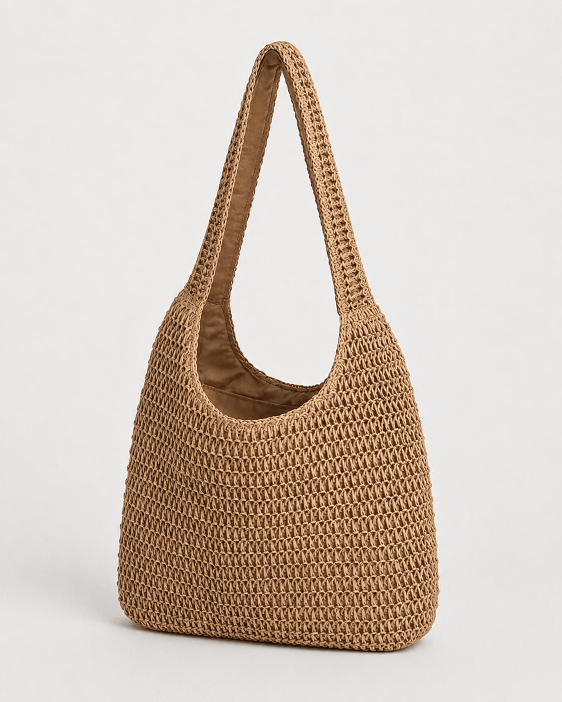 Bolso Hobo Arco de Tejido de Rafia con Asa Integrada Ref. 0802 - Marea Bella Swimwear