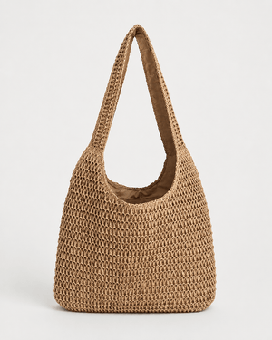 Bolso Hobo Arco de Tejido de Rafia con Asa Integrada Ref. 0802 - Marea Bella Swimwear
