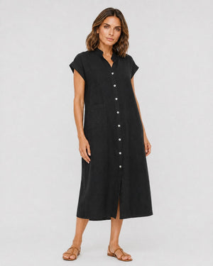 Chemise Midi sin Mangas con Botones Frontales Ref. 0442 - Marea Bella Swimwear