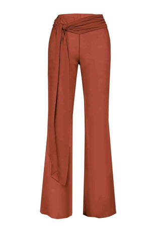Conjunto con Adorno en Anilla y Pantalón Palazzo Cruzado Ref. 0595 - Marea Bella Swimwear