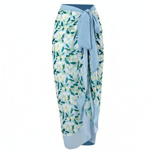 Conjunto de Bikini con Estampado Floral y Falda Pareo Ref. 0571 - Marea Bella Swimwear