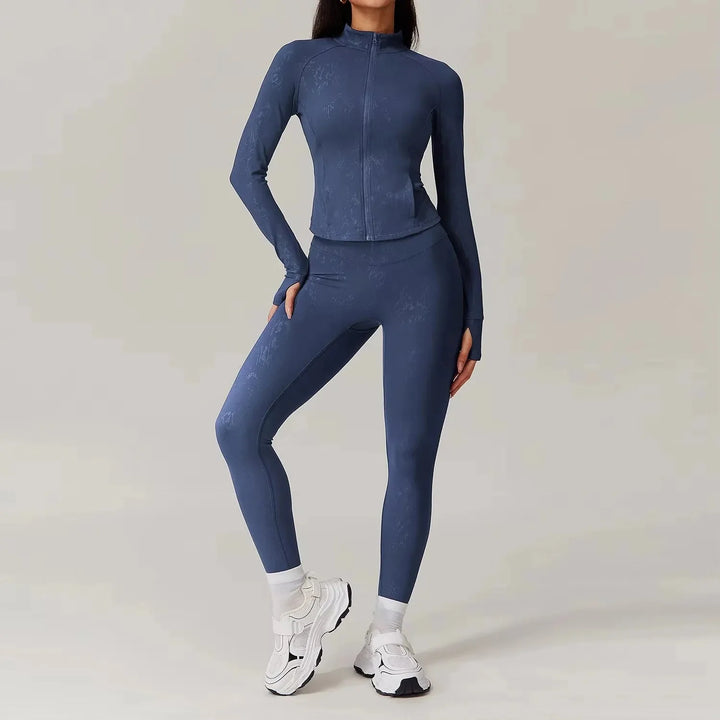 Conjunto Deportivo con Chaqueta de Manga Larga y Leggings Ref. 1053 - Marea Bella Swimwear