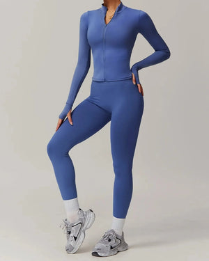 Conjunto Deportivo con Chaqueta de Manga Larga y Leggings Ref. 1062 - Marea Bella Swimwear