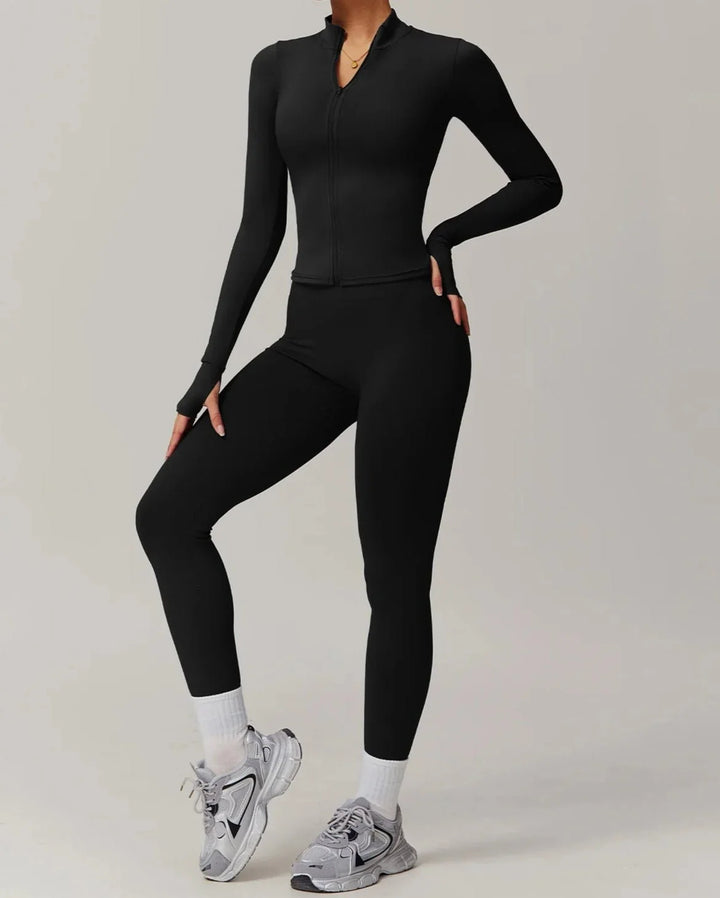 Conjunto Deportivo con Chaqueta de Manga Larga y Leggings Ref. 1062 - Marea Bella Swimwear