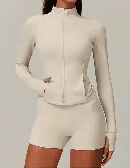 Conjunto Deportivo con Chaqueta de Manga Larga y Short Ref. 1055 - Marea Bella Swimwear