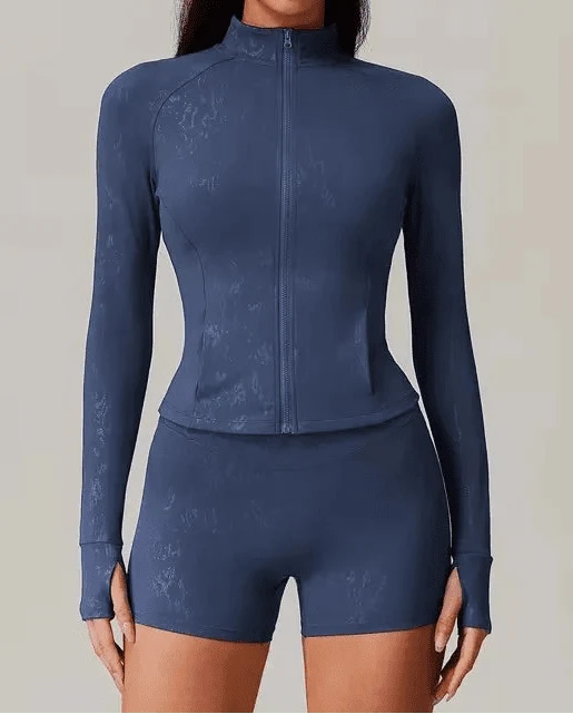 Conjunto Deportivo con Chaqueta de Manga Larga y Short Ref. 1055 - Marea Bella Swimwear