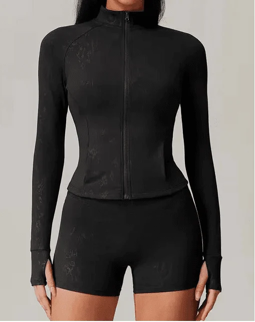 Conjunto Deportivo con Chaqueta de Manga Larga y Short Ref. 1055 - Marea Bella Swimwear