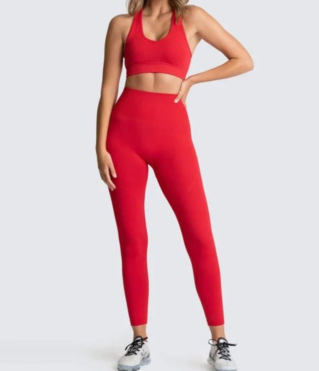 Conjunto Deportivo con Top de Tirantes Anchos y Leggings Ref. 1032 - Marea Bella Swimwear
