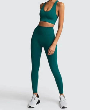 Conjunto Deportivo con Top de Tirantes Anchos y Leggings Ref. 1032 - Marea Bella Swimwear