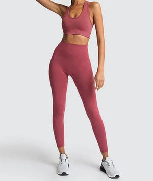Conjunto Deportivo con Top de Tirantes Anchos y Leggings Ref. 1032 - Marea Bella Swimwear
