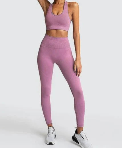 Conjunto Deportivo con Top de Tirantes Anchos y Leggings Ref. 1032 - Marea Bella Swimwear