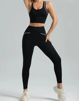 Conjunto Deportivo con Top de Tirantes Medios y Leggings Ref. 1034 - Marea Bella Swimwear