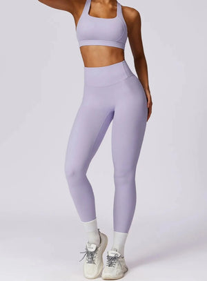 Conjunto Deportivo Liso con Top y Leggings Ref. 1023 - Marea Bella Swimwear