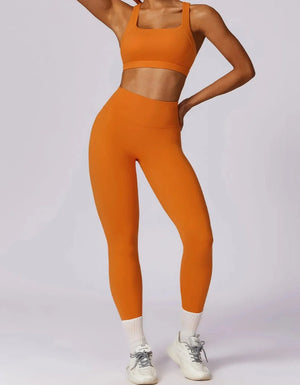 Conjunto Deportivo Liso con Top y Leggings Ref. 1023 - Marea Bella Swimwear