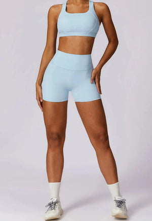 Conjunto Deportivo Liso con Top y Short Ref. 1024 - Marea Bella Swimwear