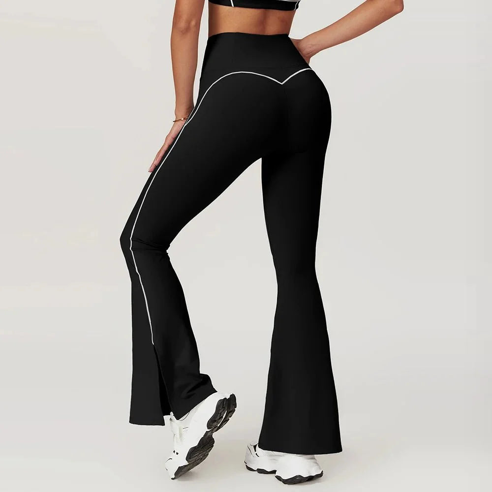 Conjunto Deportivo Top de Tirantes Finos y Leggings Flare Ref. 1049 - Marea Bella Swimwear