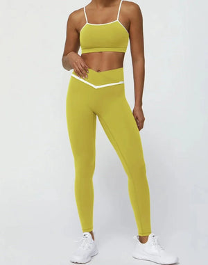 Conjunto Deportivo Top de Tirantes Finos y Leggings Ref. 1046 - Marea Bella Swimwear