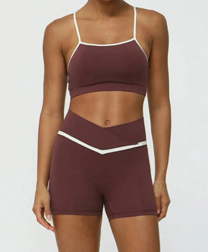 Conjunto Deportivo Top de Tirantes Finos y Short Ref. 1047 - Marea Bella Swimwear