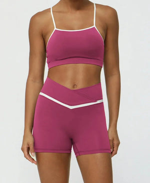 Conjunto Deportivo Top de Tirantes Finos y Short Ref. 1047 - Marea Bella Swimwear