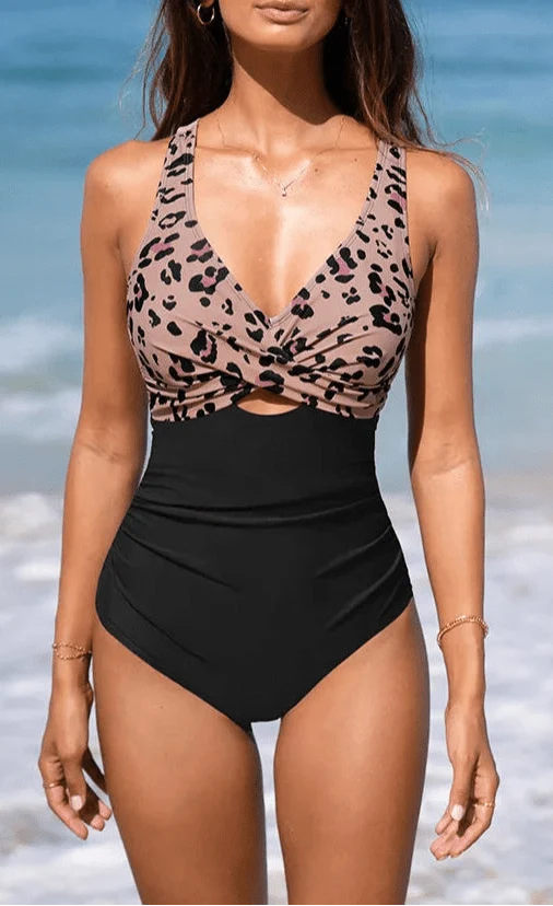 Bañador Animal Print con Recorte Frontal Ref. 0470 - Marea Bella Swimwear
