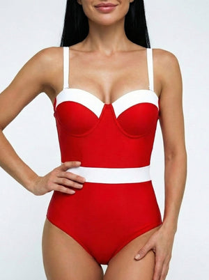 Bañador con Tirantes Regulables y Escote Corazón Ref. 0779 - Marea Bella Swimwear