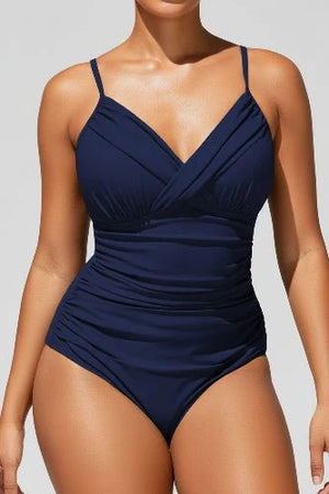 Bañador con Escote en V Cruzado y Drapeados Ref. 0781 - Marea Bella Swimwear