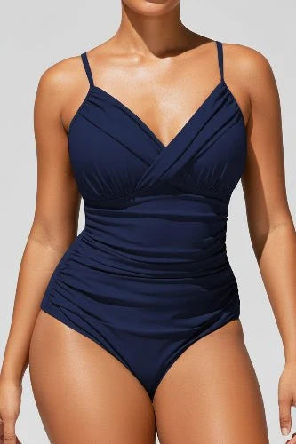 Bañador con Escote en V Cruzado y Drapeados Ref. 0781 - Marea Bella Swimwear