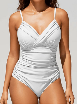 Bañador con Escote en V Cruzado y Drapeados Ref. 0781 - Marea Bella Swimwear