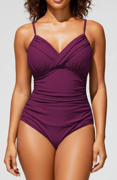 Bañador con Escote en V Cruzado y Drapeados Ref. 0781 - Marea Bella Swimwear