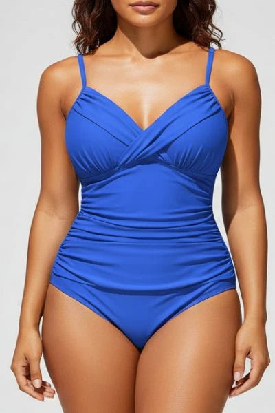 Bañador con Escote en V Cruzado y Drapeados Ref. 0781 - Marea Bella Swimwear